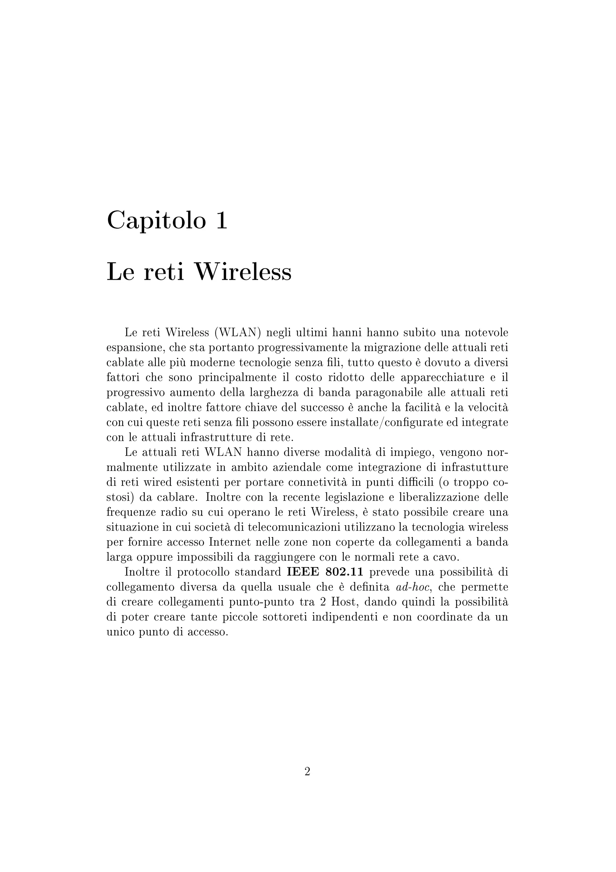 Aspetti di sicurezza dei protocolli Wireless