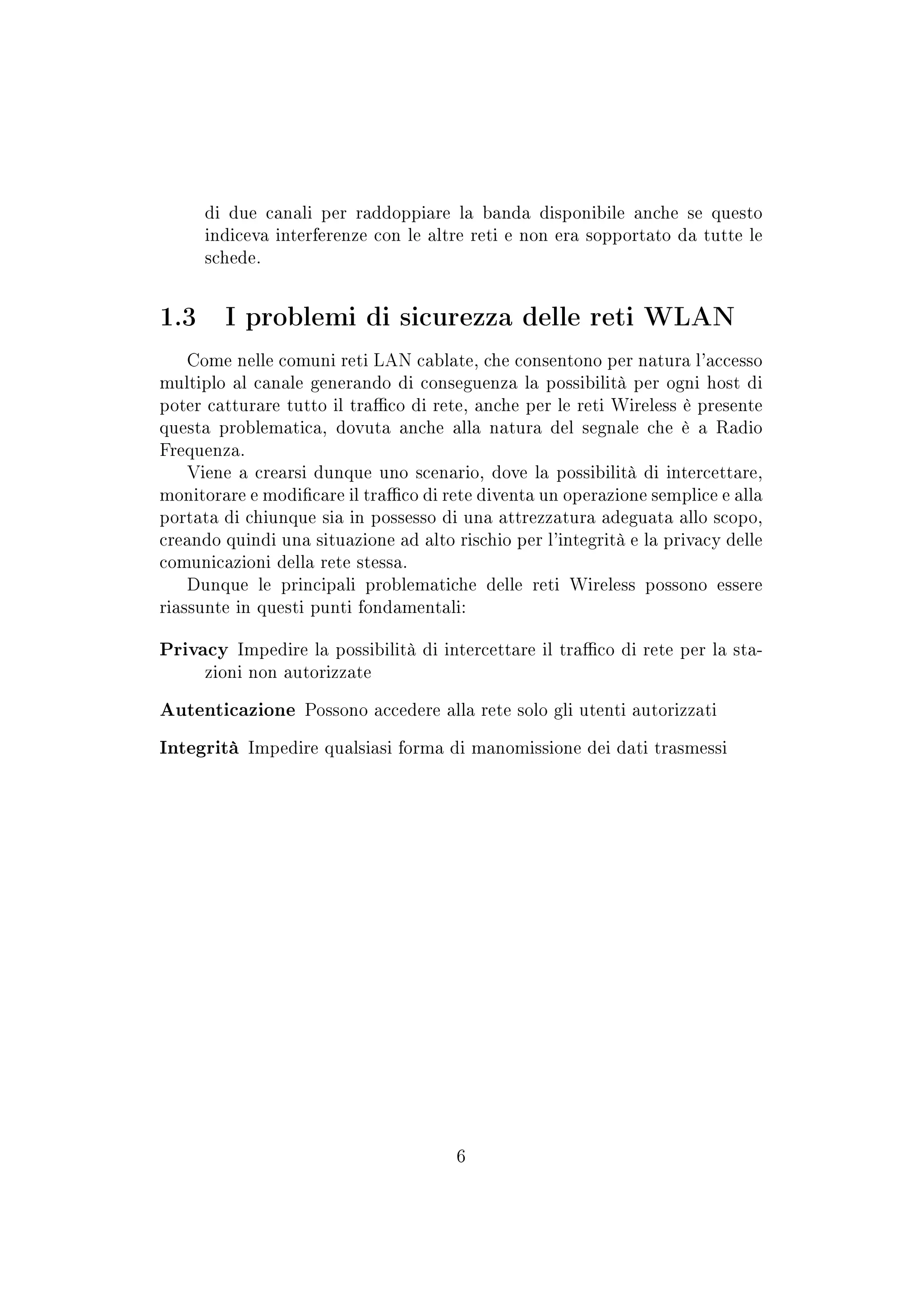 Aspetti di sicurezza dei protocolli Wireless