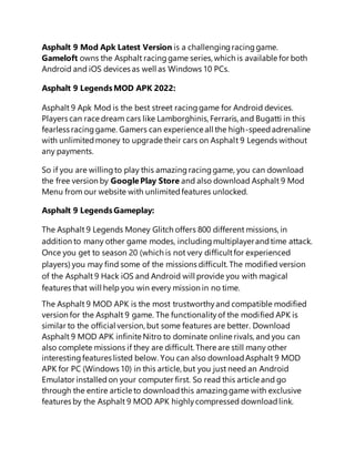 Asphalt 9: Legends (apk) – Download for Android