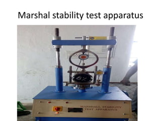 Marshal stability test apparatus
 