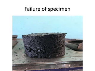 Failure of specimen
 