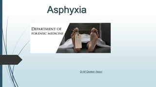 Asphyxia
Dr.M Qadeer Naqvi
 