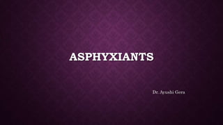 ASPHYXIANTS
Dr. Ayushi Gera
 