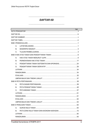 Tabel Rdtr (Aspi) 5. kapita selekta pertanahan | PDF