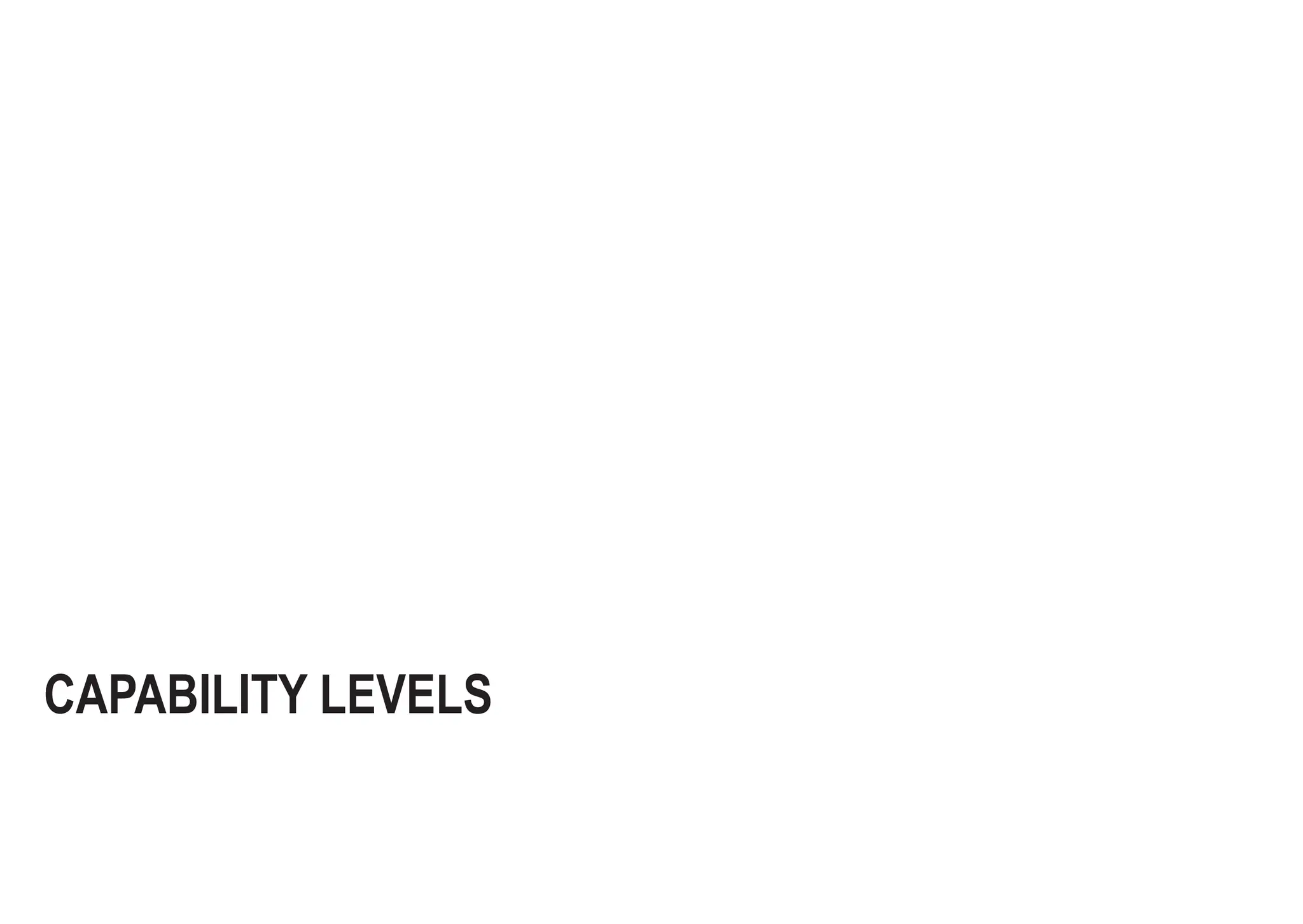 CAPABILITY LEVELS
 