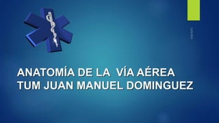 ANATOMÍA DE LA VÍA AÉREA
TUM JUAN MANUEL DOMINGUEZ
 