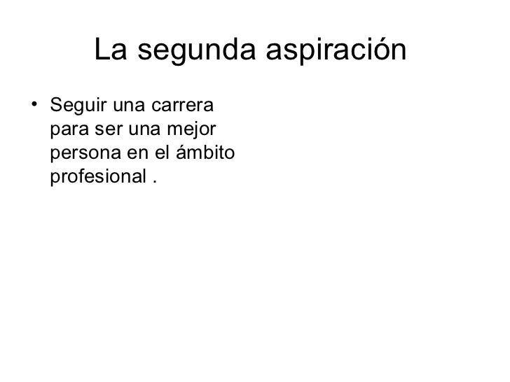 Aspiraciones profesionales
