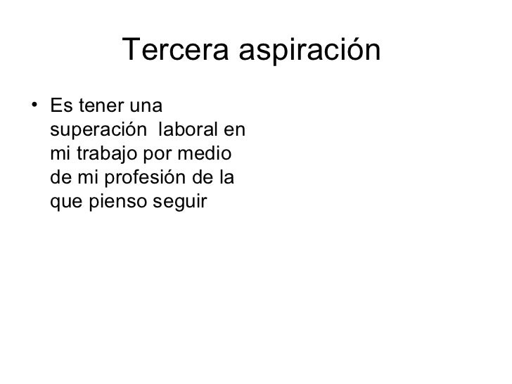 Aspiraciones profesionales