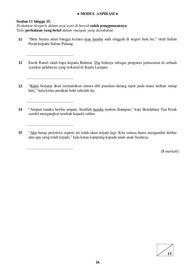 Aspirasi 1 Golongan Kata Latest 1