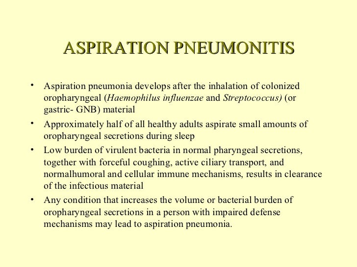 Aspiration Pneumonia Diagram