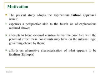 Aspirations Problems Aspirations Failure and Well-Being Outcomes in Ethiopia | PPT