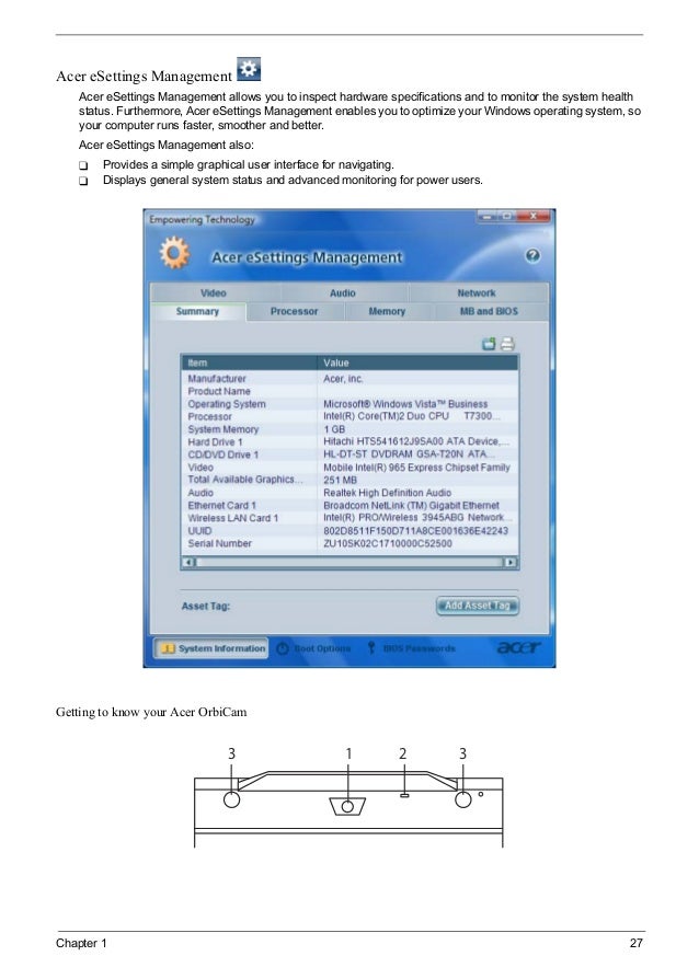 acer esettings management download windows 7