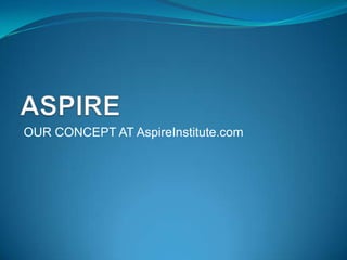 ASPIRE  OUR CONCEPT AT AspireInstitute.com 