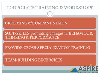CORPORATE TRAINING & WORKSHOPS