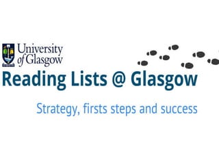 Reading Lists @ Glasgow