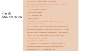 Vías de
administración
 