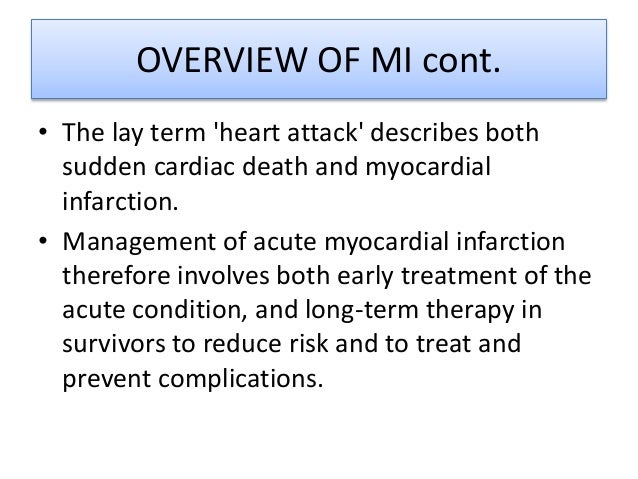 Role of aspirin in myocardial infarction