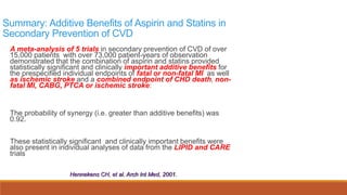 Aspirin in the primary and secondary prevention of vascular diseases ...