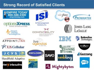 Strong Record of Satisfied Clients

6

 