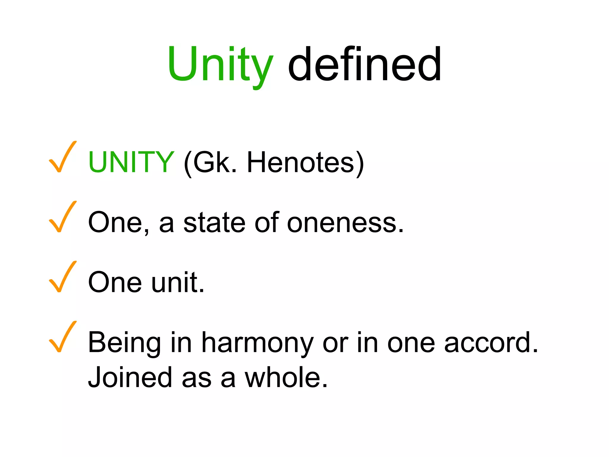 A Spirit of UNITY | PPT