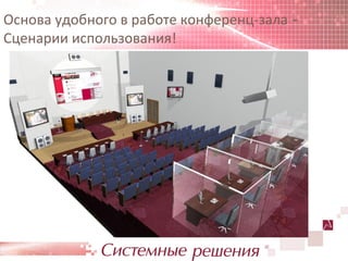 Основа удобного в работе конференц-зала -
Сценарии использования!
 