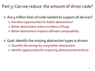 Understanding Modern Device Drivers | PPTX