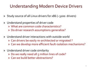 Understanding Modern Device Drivers | PPTX