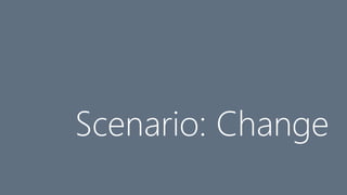 Scenario: Change
 