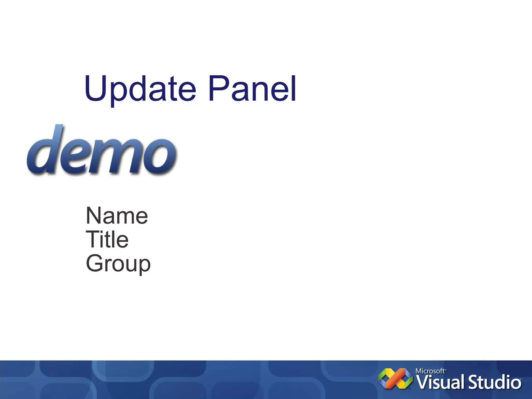 Update Panel Name Title Group 