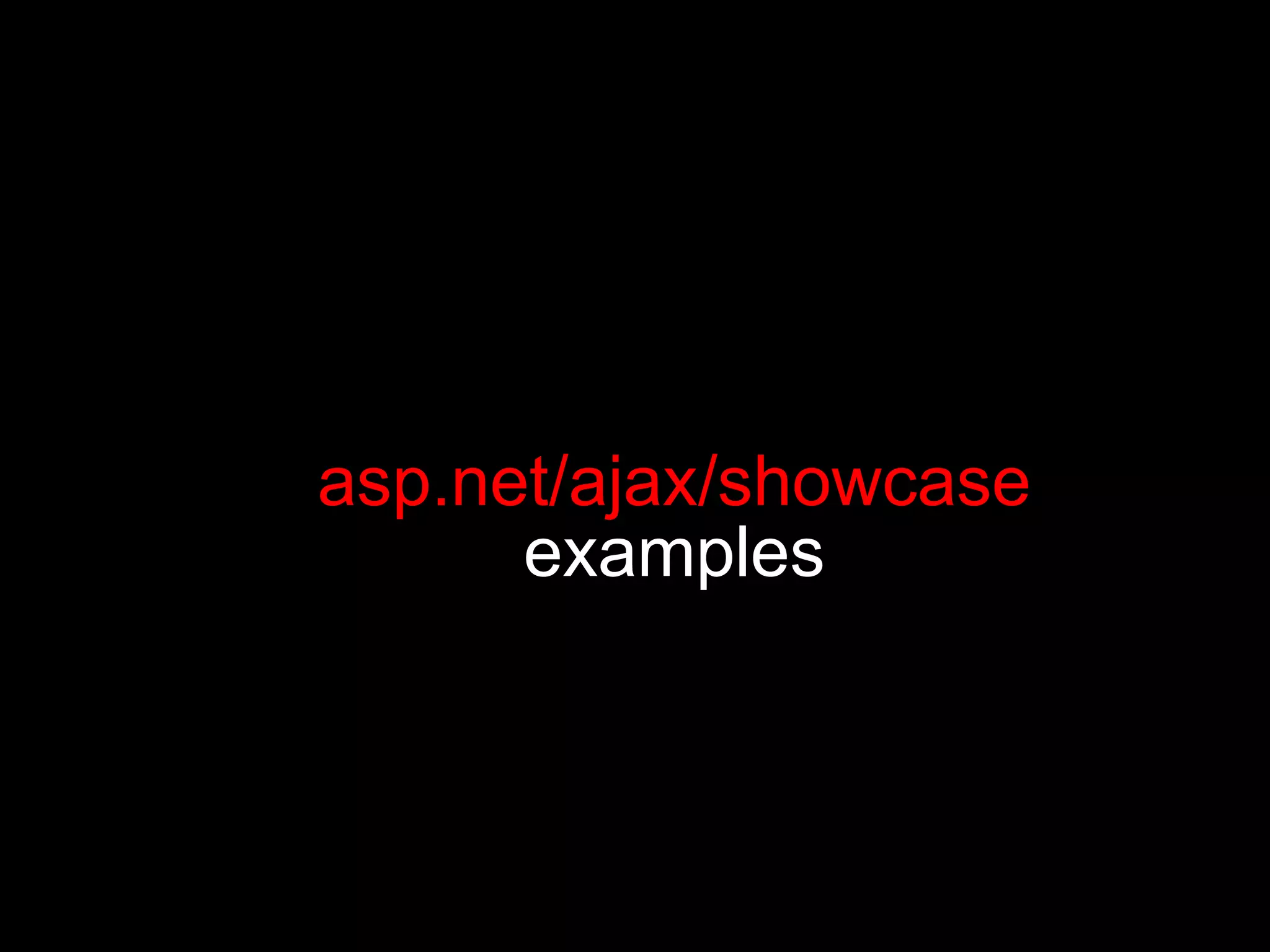 asp.net/ajax/showcase examples 