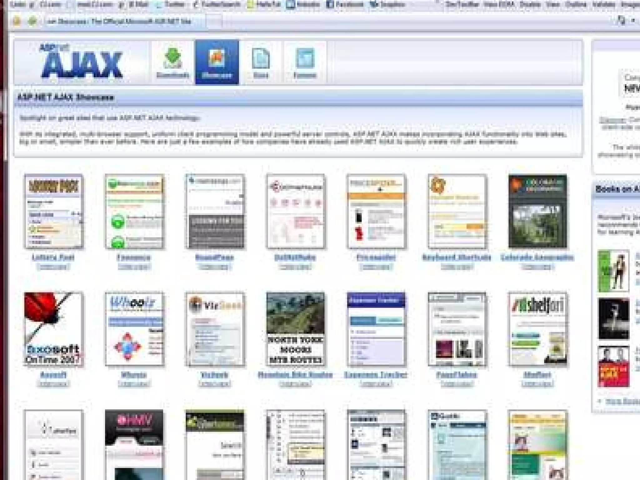 asp.net/ajax/showcase examples 