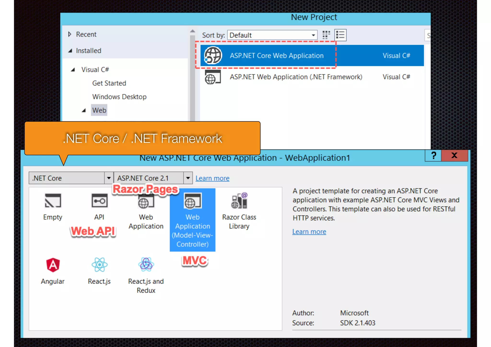 .NET Core / .NET Framework 
