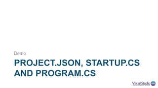 ASP.NET Core Middlewares
• Improved HTTP performance
– New lean and fast HTTP request pipeline
– You choose what to use in your application
– By registering middlewares
public void Configure(IApplicationBuilder app, IHostingEnvironment env, ILoggerFactory loggerfactory)
{
app.UseExceptionHandler("/Home/Error");
app.UseStaticFiles();
app.UseIdentity();
app.UseMvc(routes => ...)
}
 
