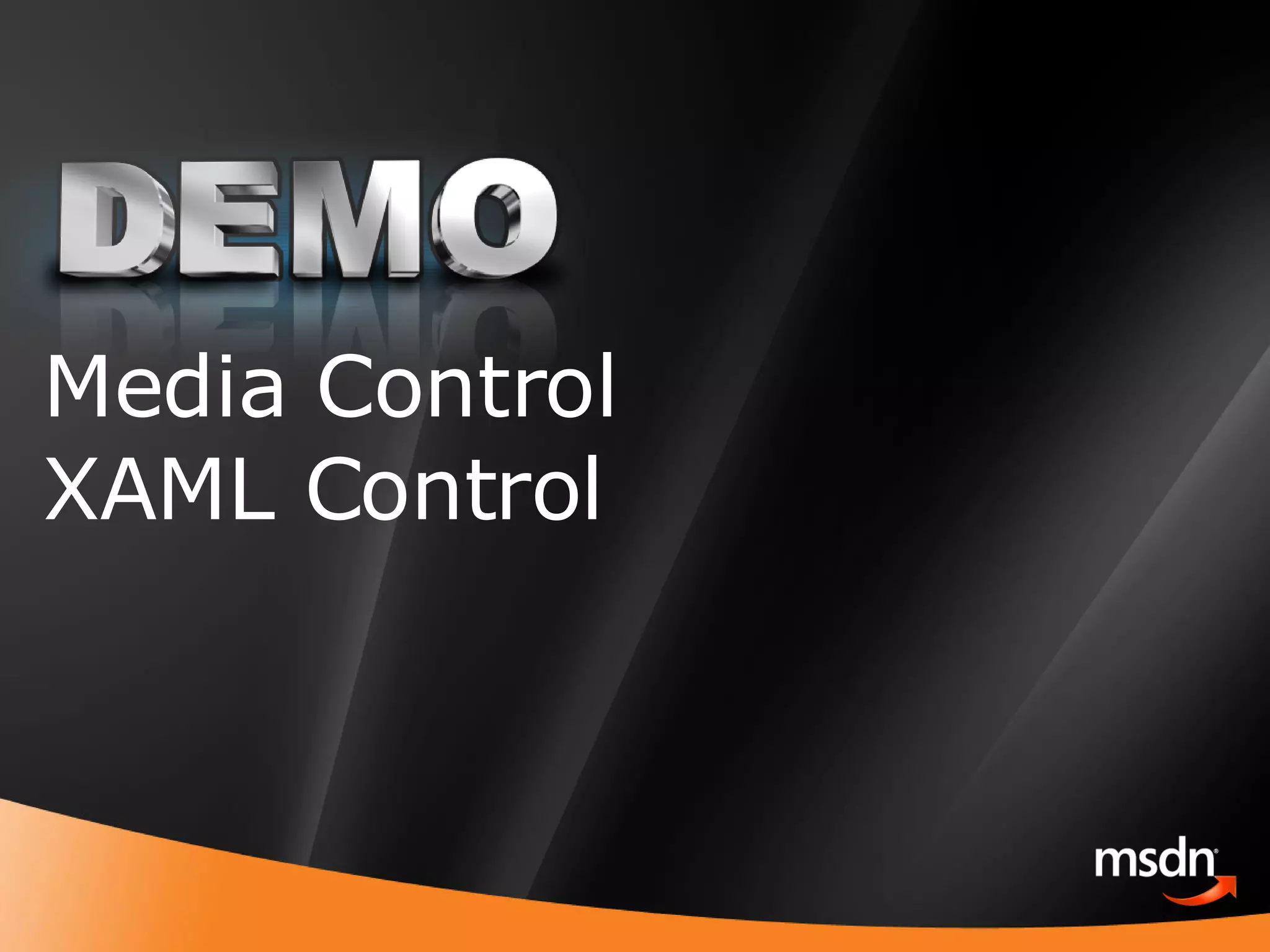 Media Control XAML Control 
