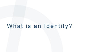 What i s an Ident i t y? 
 