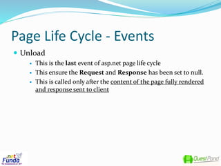 ASP.NET Page Life Cycle | PPTX