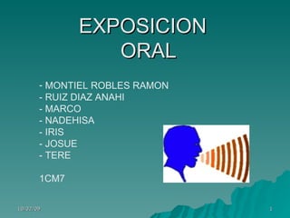 EXPOSICION  ORAL ,[object Object]