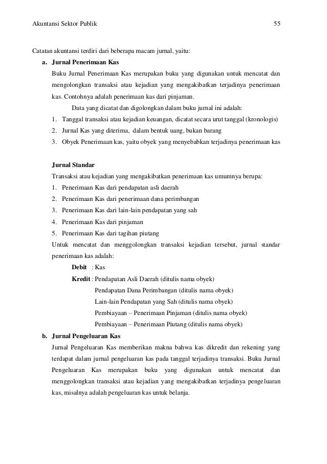 Contoh jurnal akuntansi sektor publik Contoh jurnal akuntansi sektor publik