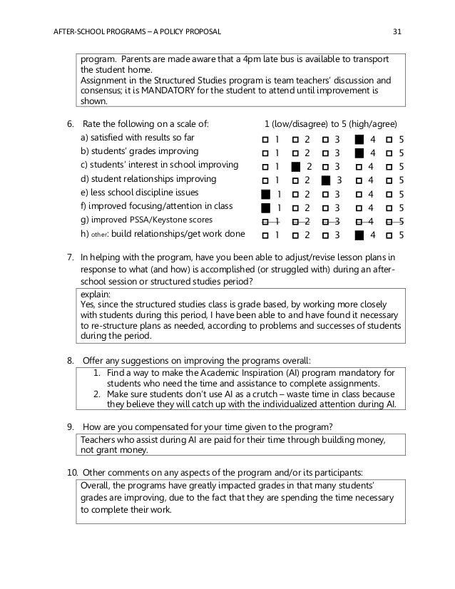 afterschool programs a policy proposal 31 638