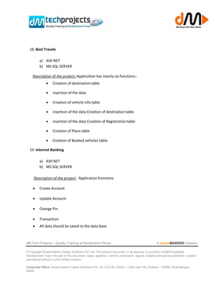 Asp project list | PDF