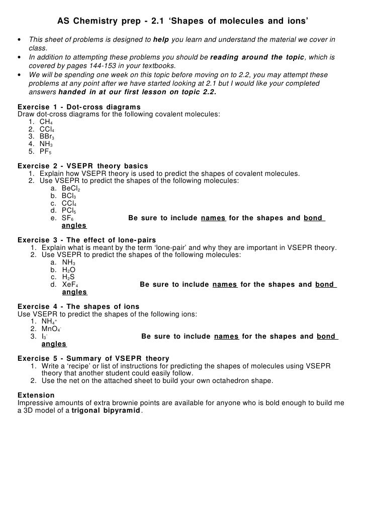 As Prep 2 1 Vsepr
