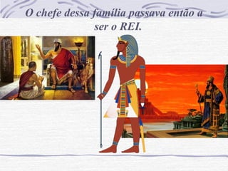 O chefe dessa família passava então a
ser o REI.
 