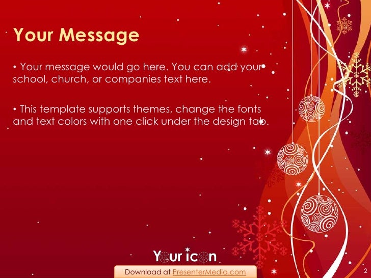 a sprinkle of christmas powerpoint template