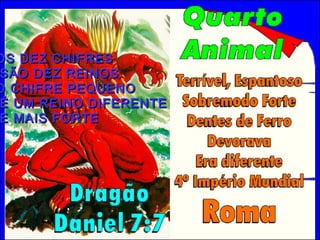 OS DEZ CHIFRESOS DEZ CHIFRES
SÃO DEZ REINOSSÃO DEZ REINOS
O CHIFRE PEQUENOO CHIFRE PEQUENO
É UM REINO DIFERENTEÉ UM REINO DIFERENTE
E MAIS FORTEE MAIS FORTE
 