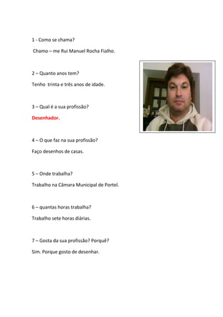 As profissões dos nossos pais