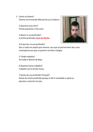 As profissões dos nossos pais