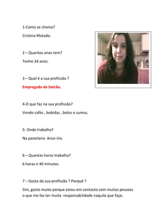 As profissões dos nossos pais