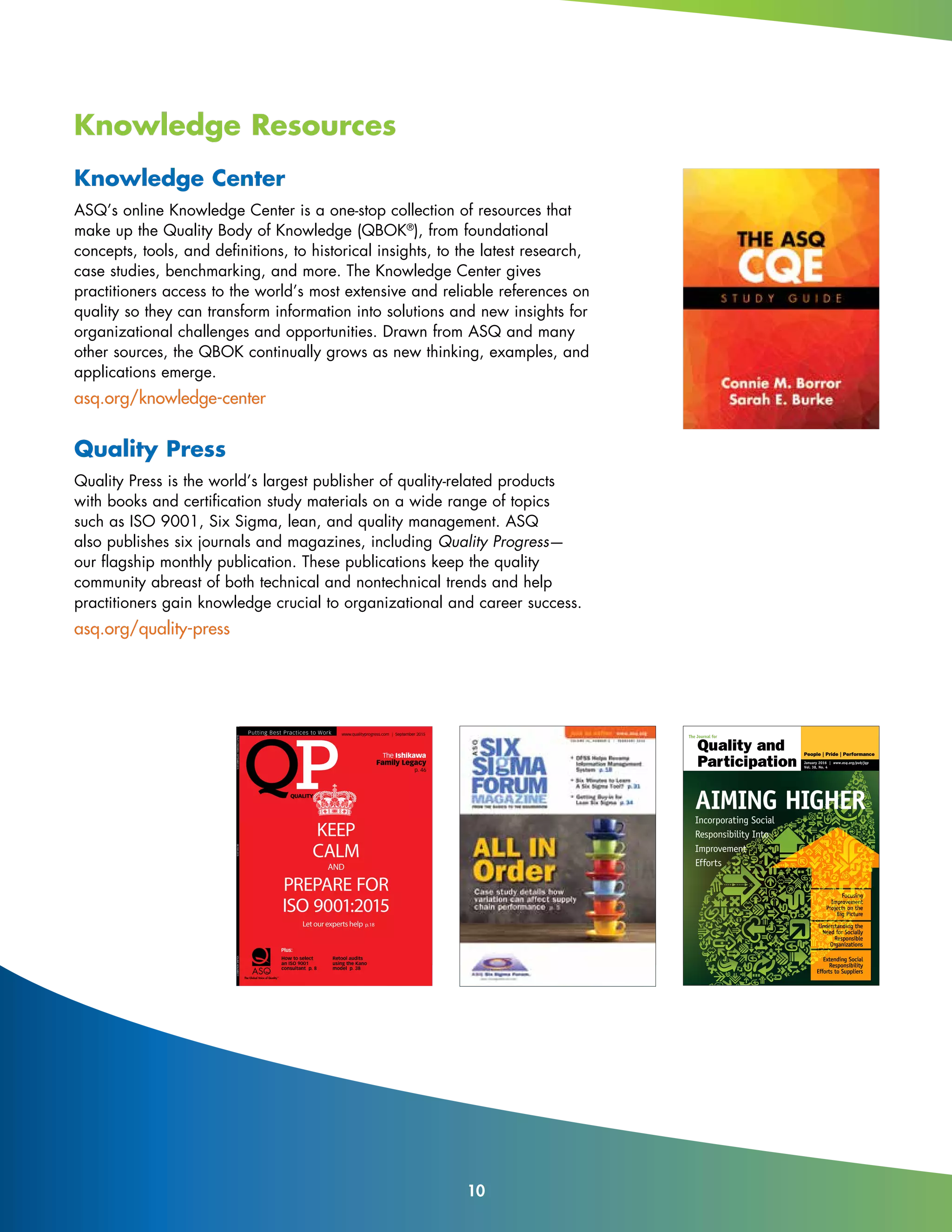 Asq overview-brochure | PDF