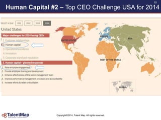 Copyright©2014, Talent Map. All rights reserved.
Human Capital #2 – Top CEO Challenge USA for 2014
10
 