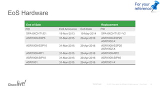 Cisco IOS XE Routers ASR 1000 & ISR 4000 The Evolution of Converged ...